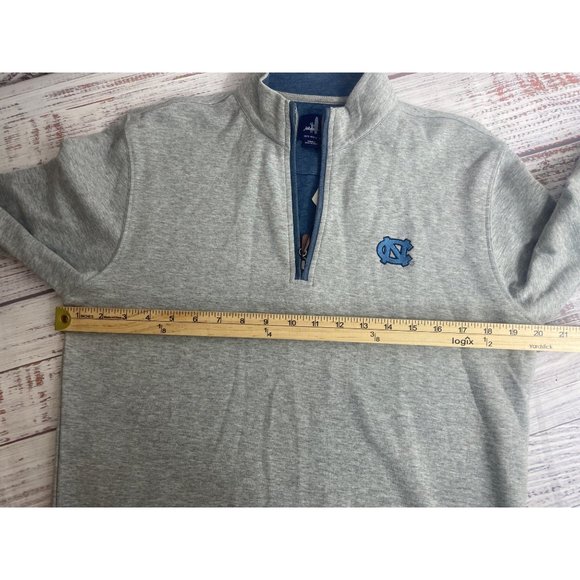 Johnnie-O Gray North Carolina Tar Heels 1/4 Zip Pullover sz Small NWT $128 - Picture 6 of 7